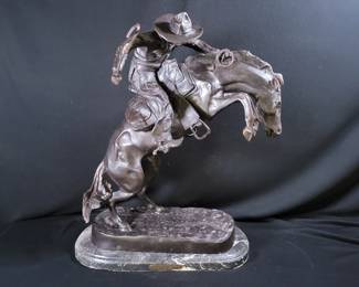 Cast Bronze The Bronco Buster Statue
