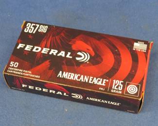 Lot 367. 50 Federal 357 SIG rounds