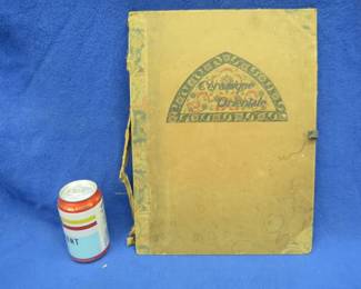 Lot 74. Antique French 40-plate catalog of ceramic tiles titled "Ceramique Orientale". Binding is missing.