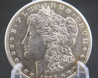 Lot 34. 1888 S Morgan Silver Dollar with some toning