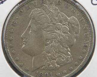 Lot 100. 1891 O Morgan Silver Dollar. Minimum bid $200