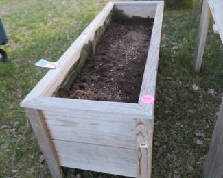 Lot 430. Raised garden bed. 46"W x 16"H x 15"D. Needs soil