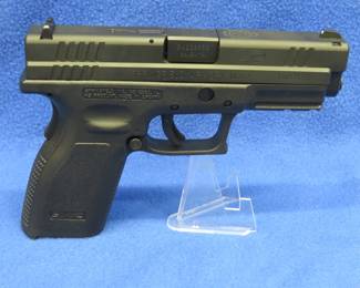 Lot 16. Springfield Armory XD9, 9mm semi-auto pistol with two magazines, a gun lock, soft case, and original box. S/N: BA239588. The seller states it has never been fired. Permit Required: