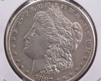 Lot 128. 1887 S High Grade Morgan Silver Dollar