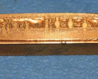 Lot 256. Photo engraved copper printing plate for Ch. Mathew of Paris Ocariflute (ancient vessel flute?)