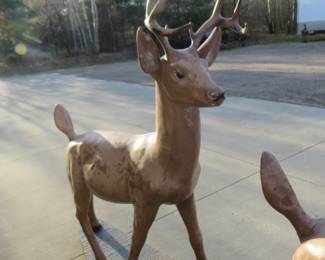 Lot 357. Concrete whitetail buck. VERY HEAVY. Bring help to load.