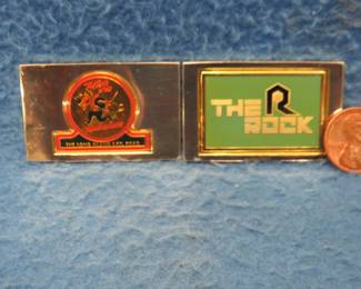 Lot 312. Two sterling silver ingots from "The Great American Railroad Emblems" series. The Chicago Rock Island Pacific and the Long Island. Total weight 46.07 grams.