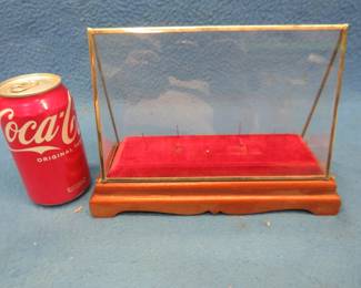 Lot 205. Harmonica display case 9"W x 6.5"H x 3.25"D