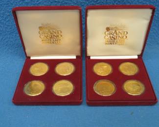 Lot 171. Two sets of Grand Casino collectible coins