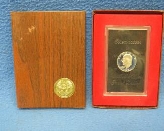 Lot 296. 1971 Eisenhower proof 40% silver dollar