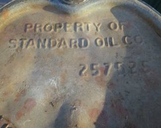 Lot 433. Standard Oil Co. metal barrel. 33" x 23"