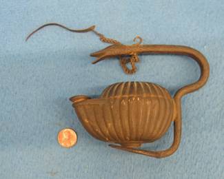 Lot 78. Old brass incense lamp