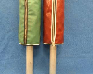 Lot 264. Two shag bags with practice golf balls