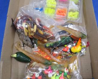 Lot 67. Jigs, plastics, and more