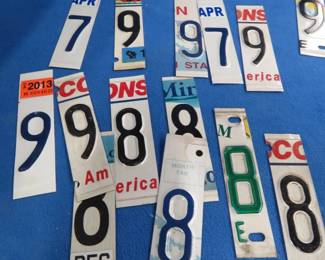 Lot 378. License plate numbers