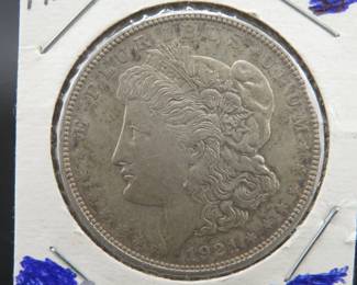 Lot 351. 1921 D Morgan silver dollar