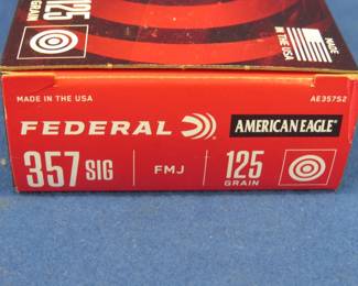 Lot 363. 50 Federal 357 SIG rounds
