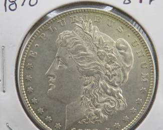 Lot 39. 1878 P High Grade Morgan Silver Dollar with 8 Tail Feathers