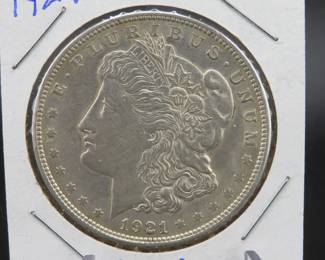 Lot 347. 1921 P Morgan silver dollar