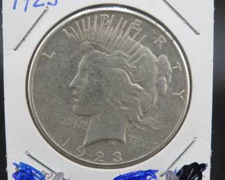 Lot 345. 1923 S Peace dollar