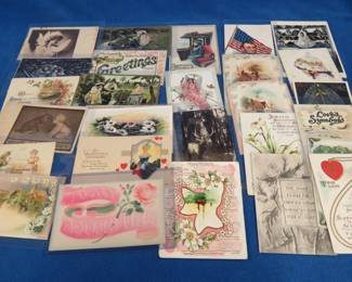 Lot 41. Mid-century postcards in plastic sleeves