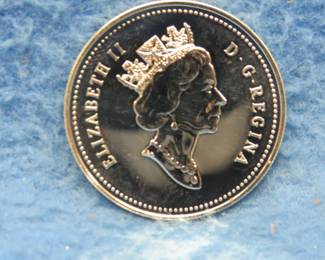 Lot 295. 1993 Canadian Stanley Cup Centennial proof sterling silver dollar. 25.05 grams