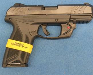 Lot 22. Ruger Security 9 semi-auto 9mm pistol. S/N 381-53483. Includes two magazines, manual, gun lock, and original box.