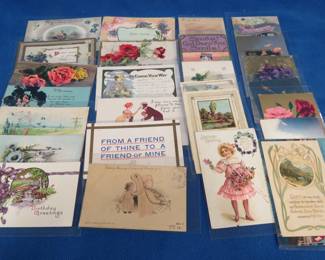 Lot 46. Mid-century postcards in plastic sleeves