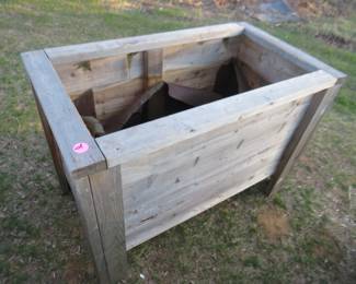 Lot 428. Raised garden bed. 49"W x 32"H x 27"D. Needs soil