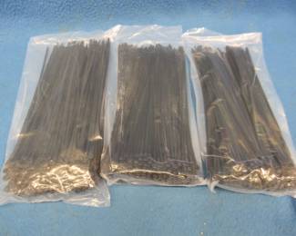 Lot 211. Three unopened packages of 10" zip ties