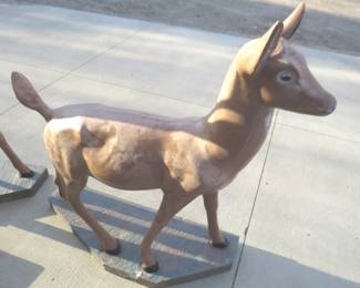 Lot 414. Concrete whitetail doe. VERY HEAVY. Bring help to load.