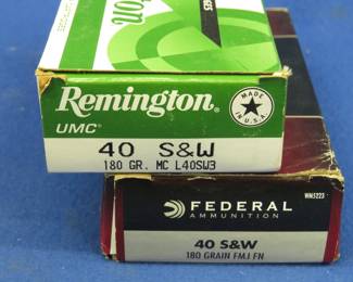 Lot 198. 100 40 S&W rounds
