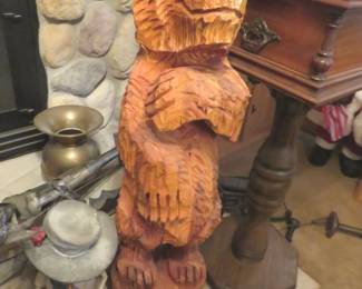 Lot 423. Chainsaw bear. Other things in the photo are not included.