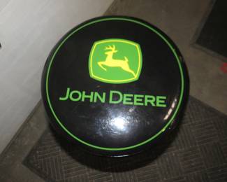 Lot 292. Barely used 29" John Deere stool. Matching stool is in lot #299.