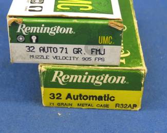 Lot 366. 77 Remington 32 Auto rounds