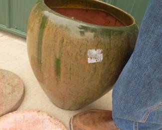 Lot 372. Large flower pot and more