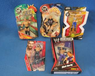 Lot 326. Five wrestling figurines