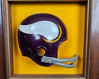 Lot #B30 - Vintage Riddell Minnesota Vikings Football Helmet Wall Display Collectible