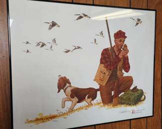 Lot #B11 - Hand Signed Robert Gunn Limited Edition Lithograph 143/600 Hunting Print