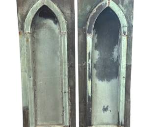 Fantastic pair of copper covered arch relief wall panels; sold 2x the money.