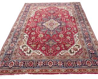 Room size Persian Tabriz rug; 10 x 12’8
