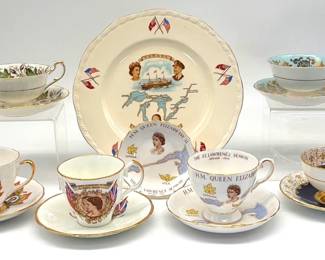 Assortment of commemorative items celebrating Queen Elizabeth II and Prince Philip's opening of the St. Lawrence Seaway 1959 Canada