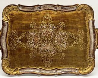 Florentine gilt serving tray