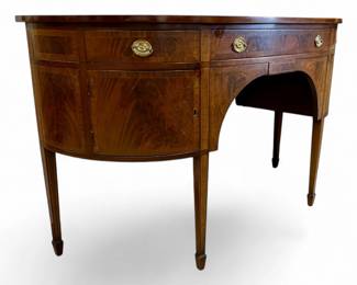 Nice antique Federal mahogany bowed sideboard