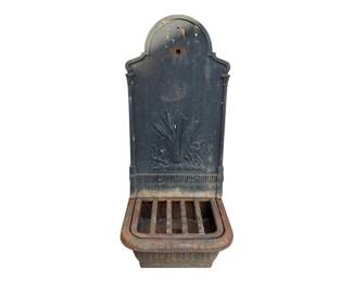 Cast iron wall hung garden fountain or planter