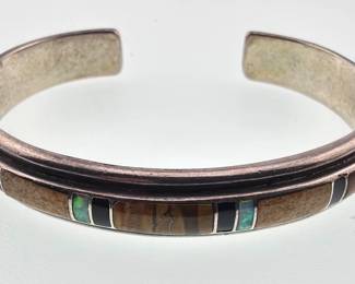 Sterling Native American cuff bracelet