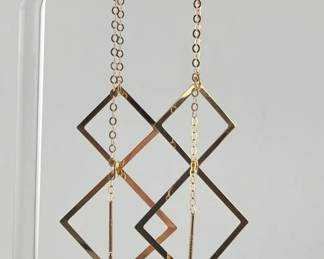 Pair of 14kt drop dangle earrings