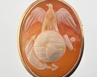 14kt cameo pin/pendant