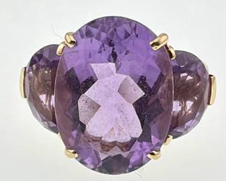 14kt amethyst ring