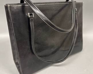 Kate Spade black patent leather tote bag
